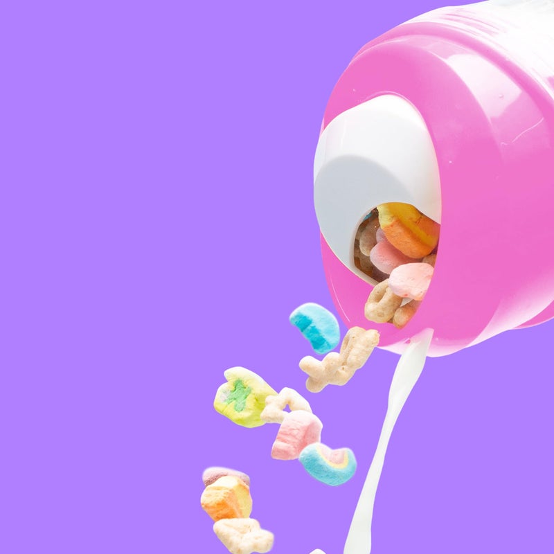 CRUNCHCUP XL Pink - Portable Plastic Cereal Cups for Breakfast On the Go, To Go Cereal and Milk Container for your favorite Breakfast Cereals, No Spoon or Bowl Required - Image 2